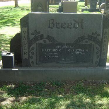 BREEDT Martinus C. 1915-1988 &amp; Christina M. 1926-