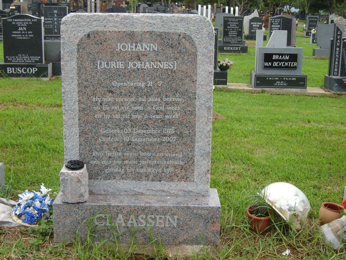CLAASSEN Jurie Johannes 1976-2007
