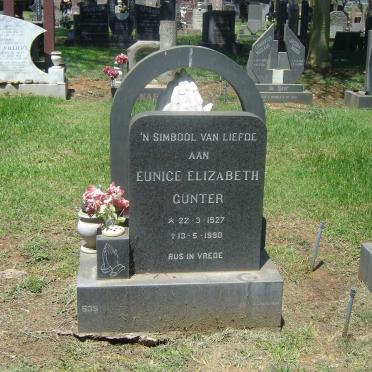 GUNTER Eunice Elizabeth 1927-1990