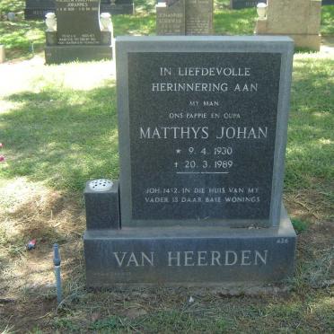 HEERDEN Matthys Johan, van 1930-1989