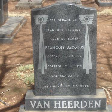 HEERDEN Francois Jacobus, van 1953-1981