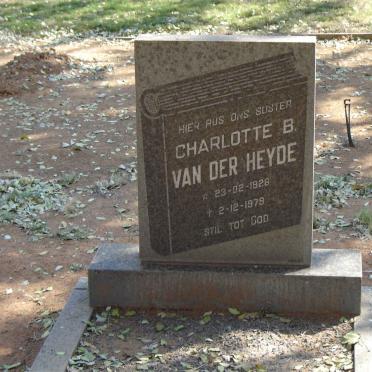 HEYDE Charlotte B VAN DER.