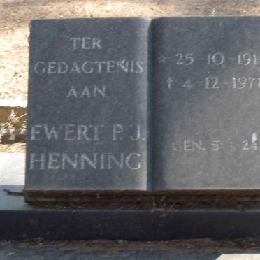 HENNING Ewert P J.