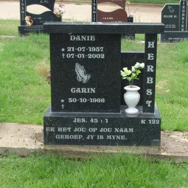 HERBST Danie 1957-2002 &amp; Garin 1966-