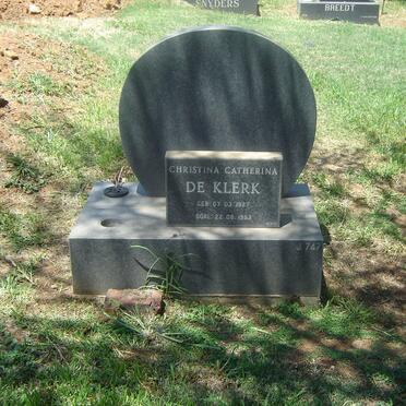 KLERK Christina Catherina, de 1927-1992