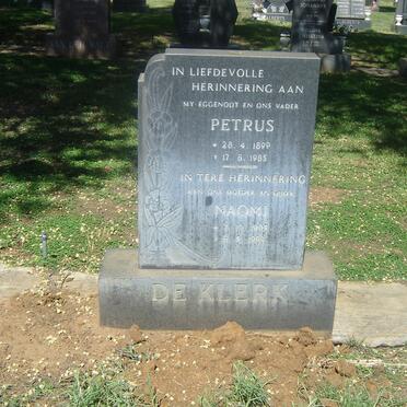 KLERK Petrus, de 1899-1985 &amp; Namoni 1905-198?