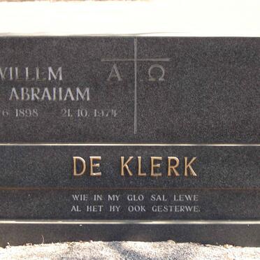 KLERK Willem Abraham, de 1898-1974