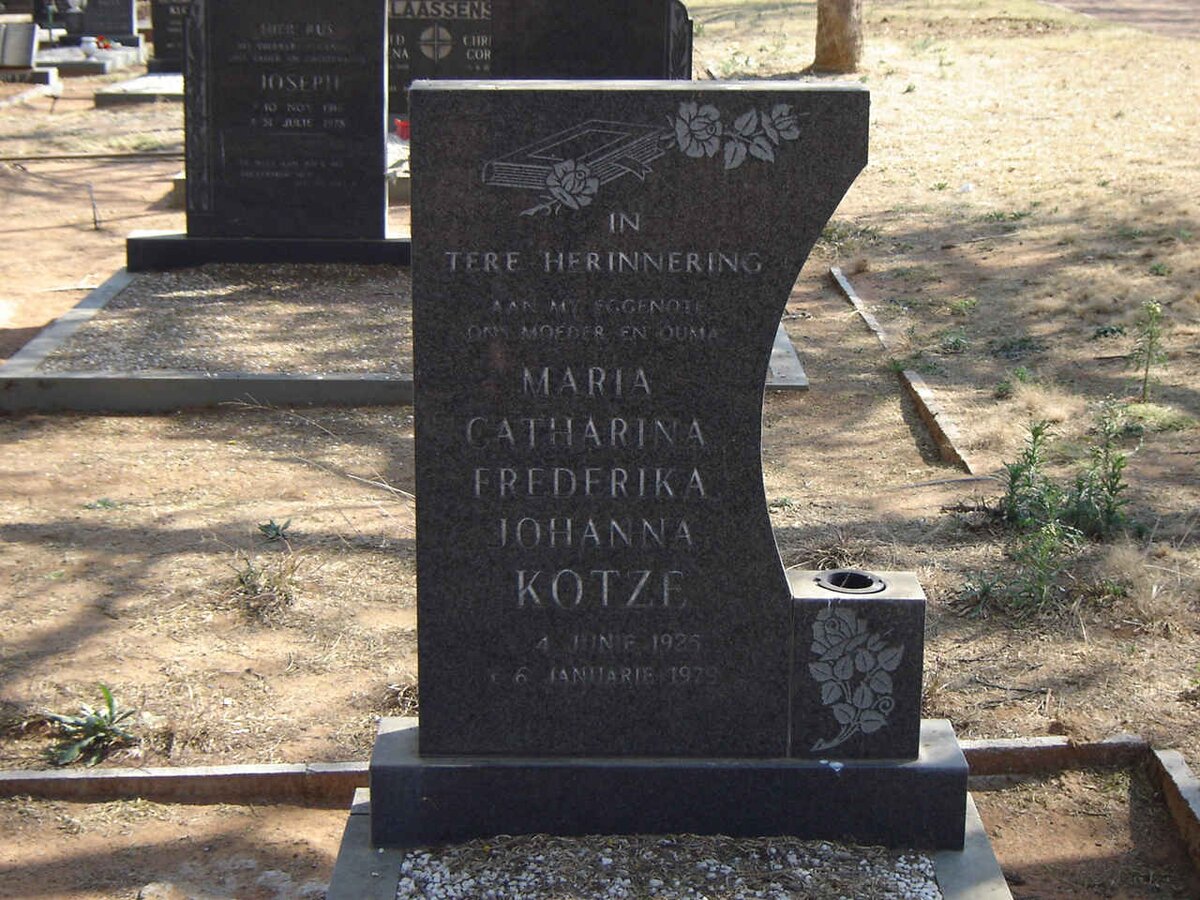 KOTZE Maria Catharina Frederika Johanna.