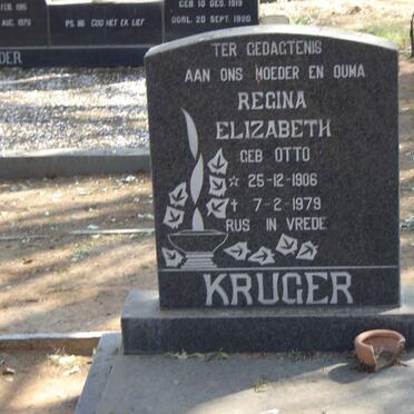 KRUGER Regina Elizabeth nee OTTO 1906-1979