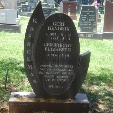 KASSELMAN Gert Hendrik 1937-1995 &amp; Gerbrecht Elizabeth 1939-