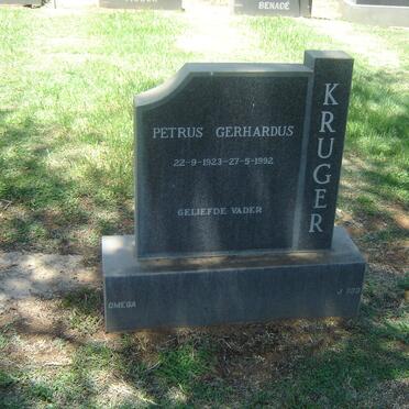 KRUGER Petrus Gerhardus 1923-1992