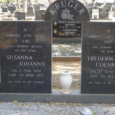 KRUGER Frederik Coenraad 1903-1977 & Susanna Johanna 1906-1977