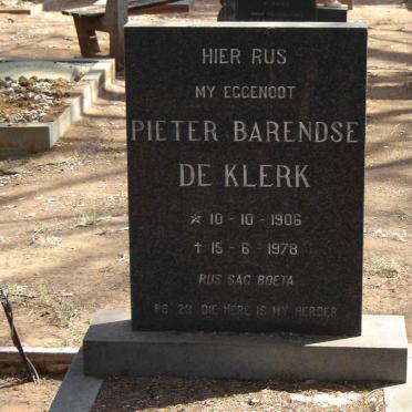 KLERK Pieter Barendse DE.