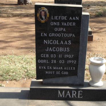 MARE Nicolaas Jacobus