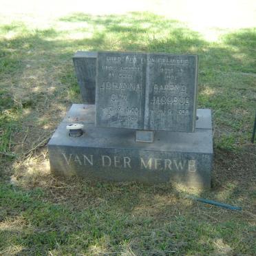 MERWE Barend Jacobus, van der 1930- &amp; Johanna C.W. 1929-1983