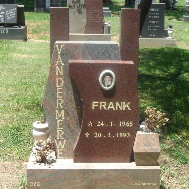 MERWE Frank, van der 1965-1993