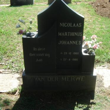 MERWE Nicolaas Marthinus Johannes, van der 1960-1986