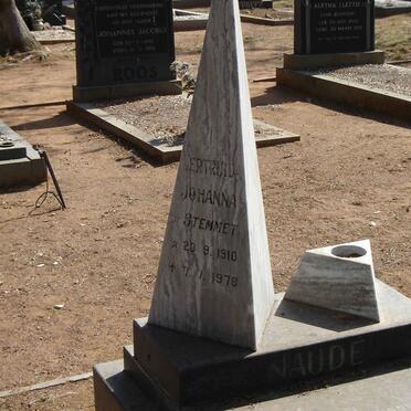 NAUDE Gertruida Johanna nee STEMMET 1910-1978