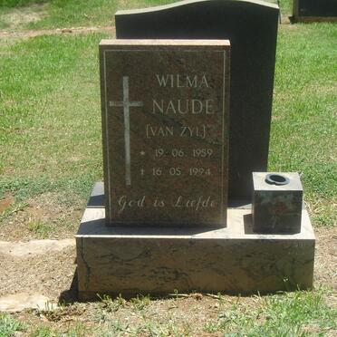 NAUDE Wilma nee VAN ZYL 1959-1994
