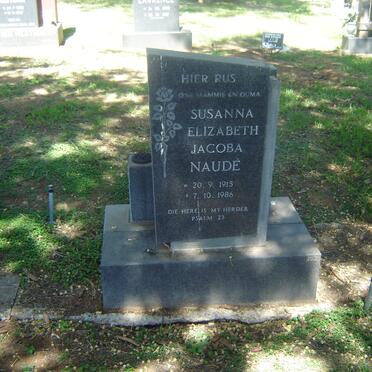 NAUDE Susanna Elizabeth Jacoba 1915-1986