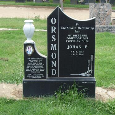 ORSMOND Johan F. 1935-2002