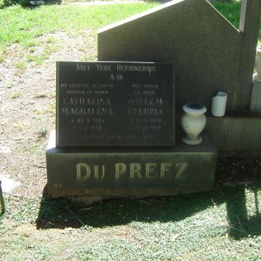 PREEZ Willem Fredrik, du 1919-19?1 &amp; Catharina Magdalena 1923-1986