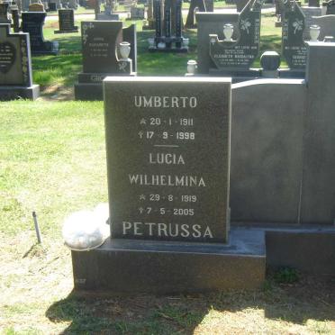 PETRUSSA Umberto 1911-1998 &amp; Lucia Wilhelmina 1919-2005