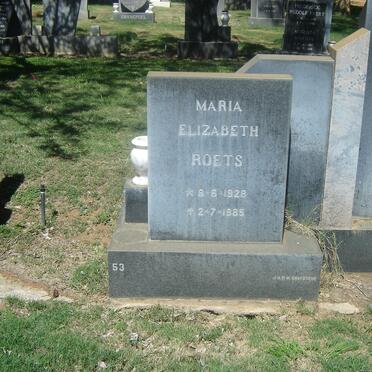 ROETS Maria Elizabeth 1928-1985