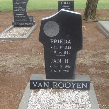 ROOYEN Jan H., van 1916-1987 &amp; Frieda 1926-1984