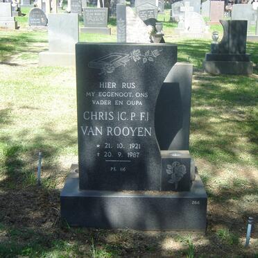 ROOYEN C.P.F., van 1921-1987