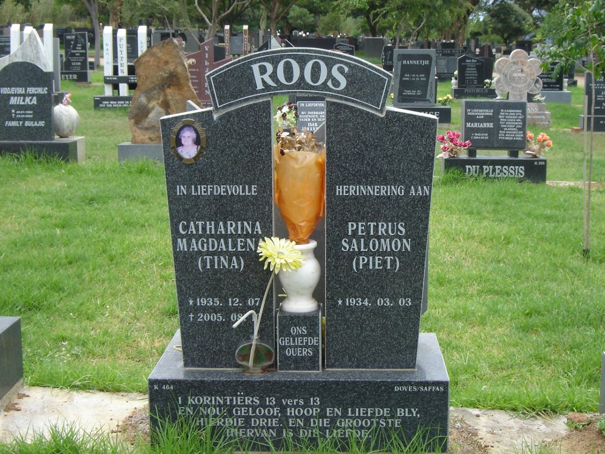 ROOS Petrus Salomon 1934- & Catharina Magdalena 1935-2005