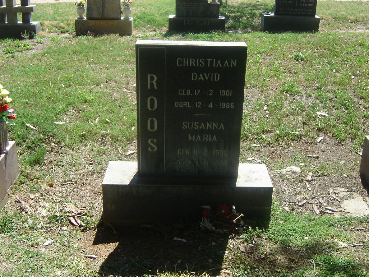 ROOS Christiaan David 1901-1986 & Susanna Maria 1905-1987