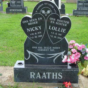 RAATHS Nicky 1978-2006 :: RAATHS Lollie 1981-2006