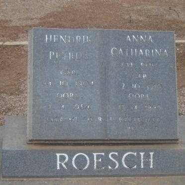 ROESCH Hendrik Petrus 1904-1984 &amp; Anna Catharina 1910-1995