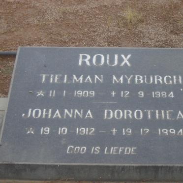 ROUX Tielman Mybugh 1909-1984 &amp; Johanna Dorothea 1912-1994