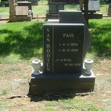 ROOYEN Paul, van 1954-1990