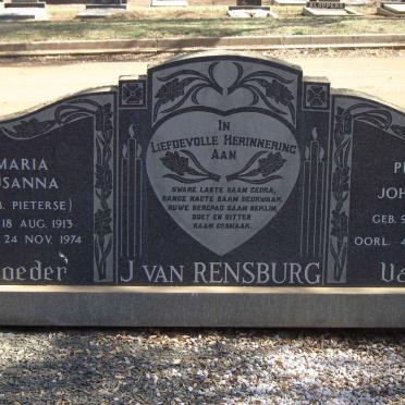 RENSBURG Maria Susanna J van