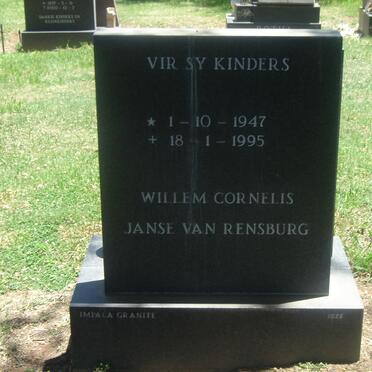 RENSBURG Willem Cornelis, Janse van 1947-1995