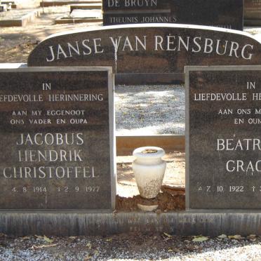 RENSBURG Jacobus Hendrik Christoffel JANSE VAN
