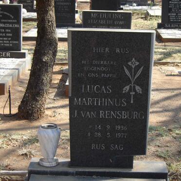 RENSBURG Lucas Marthinus, J. van 1936-1977