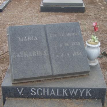 SCHALKWYK Maria Catharina, van  1935-1984