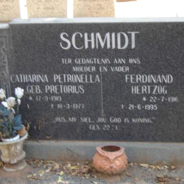 SCHMIDT Catharina Petronella
