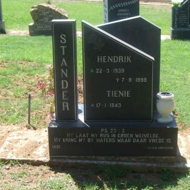 STANDER Hendrik 1939-1999 &amp; Tienie 1943-