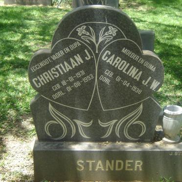 STANDER Christiaan J. 1931-1993 &amp; Carolina J.W. 1938