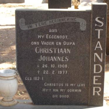 STANDER Christiaan Johannes