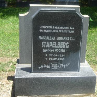 STAPELBERG Magdalena Johanna C.L. nee GOOSEN 1921-1996