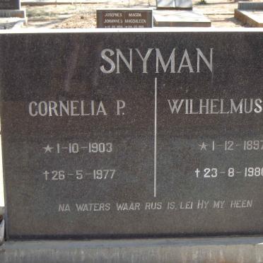 SNYMAN Cornelia P