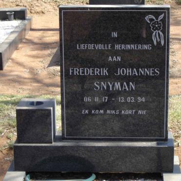 SNYMAN Frederick Johannes