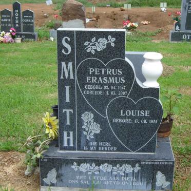 SMITH Petrus Erasmus 1947-2007 &amp; Louise 1951-