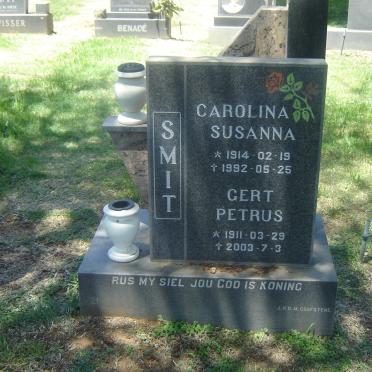 SMIT Gert Petrus 1911-2003 &amp; Carolina Susanna 1914-1992